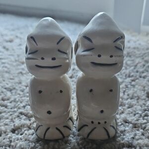 Billiken's Alaska White Ceramic Salt & Pepper Shakers.